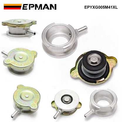 EPMAN Performance Aluminum Weld On Radiator Filler Neck 1.65" ID 41mm or 1.25" 32mm Radiator Inlet With Cap EPYXG005M Tuck's Performance