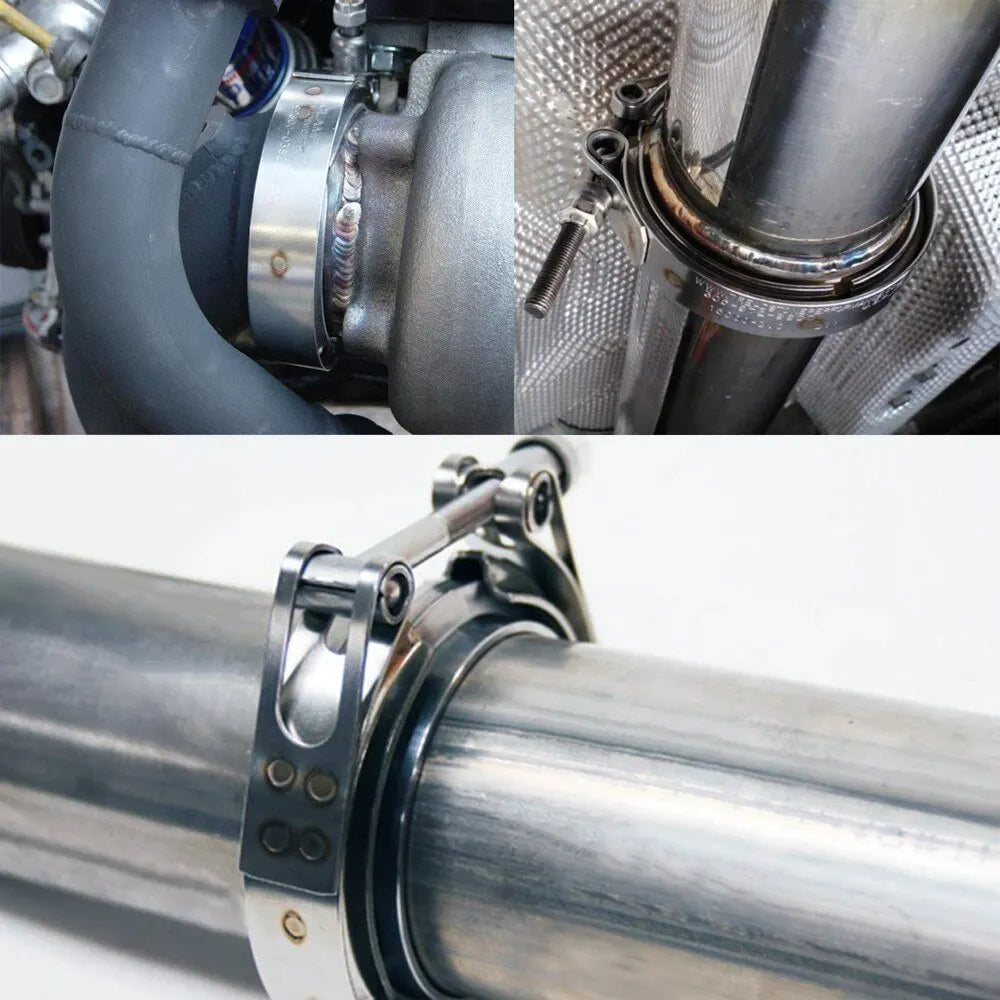 2" 2.5" 3" 3.5" 4" V-Band Clamp With Flange Male Female Fit for Exhaust System, Turbocharger, Downpipe, Muffler Tuck's Performance