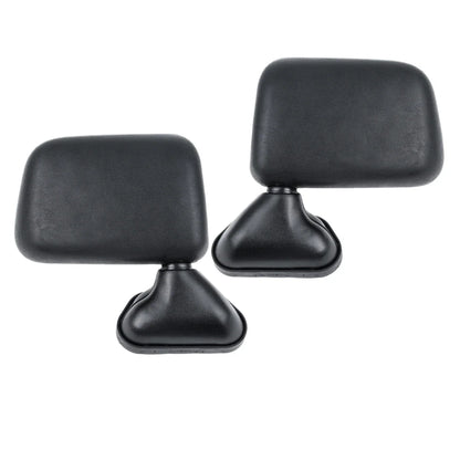 Pair of black manual door mirrors for early Hilux
