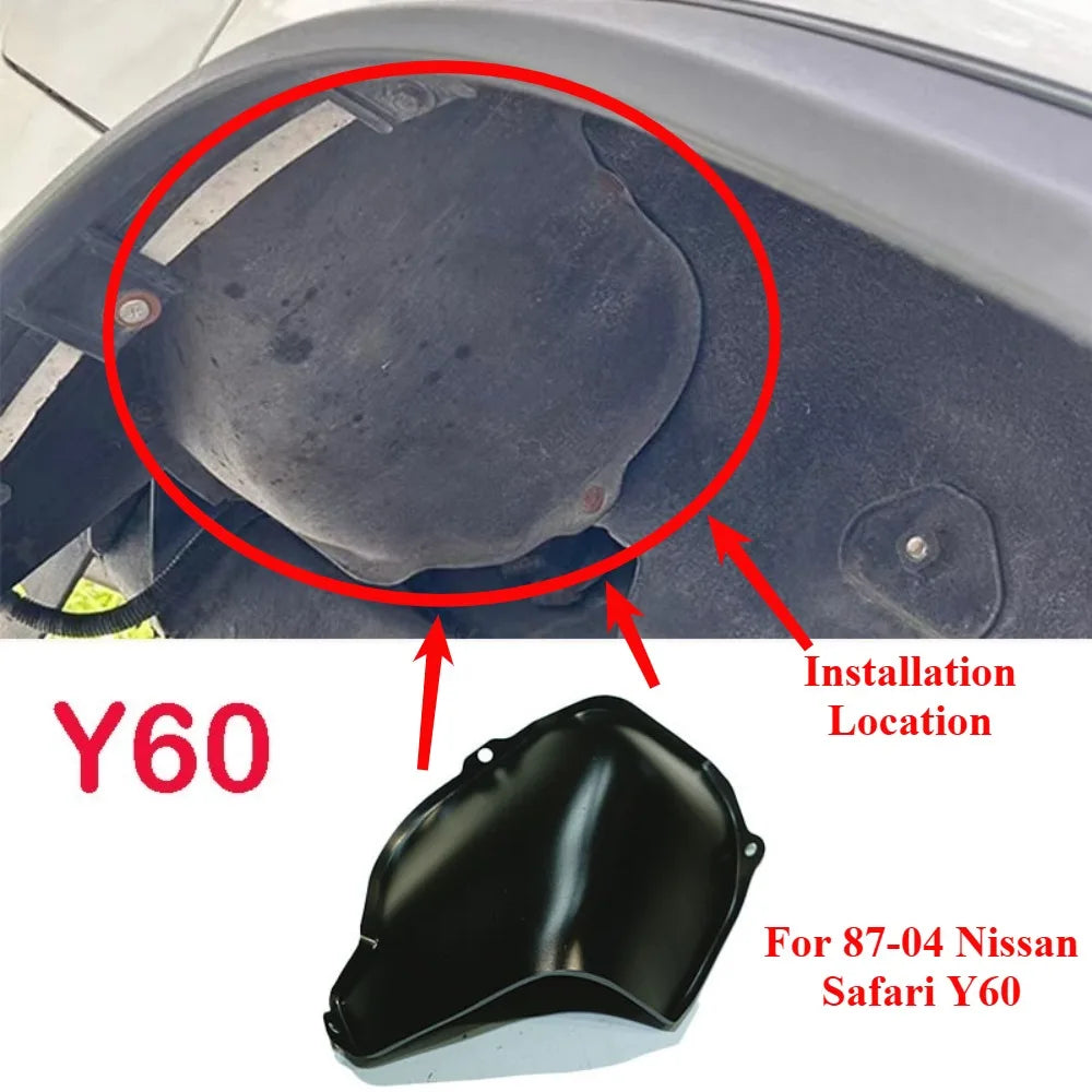 For 87-04 Nissan Safari Y60 Right Rear Wheel Fuel Tank Pipe Mudguard, Nissan Patrol Y60 Fuel Tank Pipe Protective Cover Tuck's Performance
