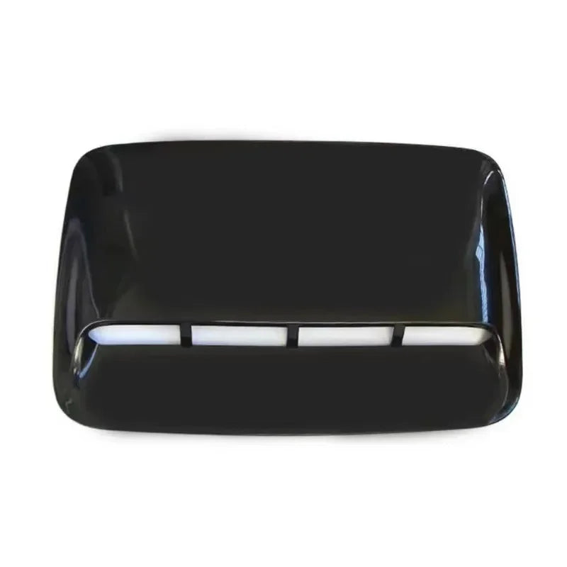 Gloss black stick-on centre bonnet scoop