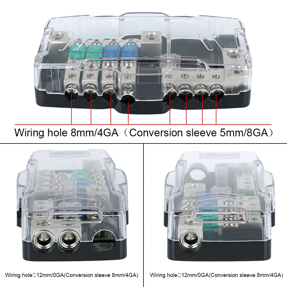 12V / 24V Heavy-Duty Fuse Distribution Block – 2-In / 4-Out with LED Fault Indicator (30A / 60A Options) Tuck's Performance