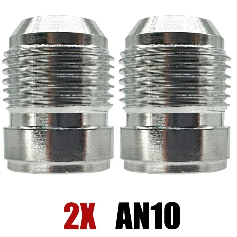 2X 3AN 4AN 6AN 8AN 10AN 12AN 16AN 20AN Male Weld On Fitting Adapter Weld Bung Aluminum Hose Straight Thread Connector Silver Tuck's Performance