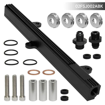 New top feed injector billet fuel rail fit for Nissan 240SX S13 SR20 SR20DET Silvia 1989-1994 Black Tuck's Performance