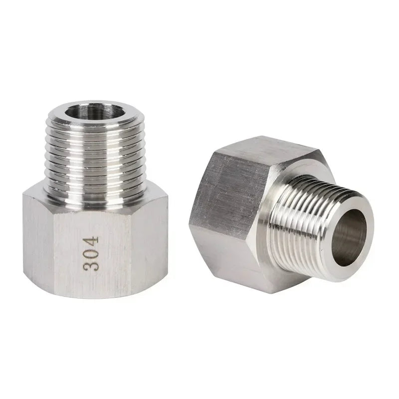 1/8" 1/4" 3/8" 1/2" BSP NPT Female To Male Hex Reducer Bushing 304 Stainless Adapter Fitting High Pressure for Pressure Gauge Tuck's Performance