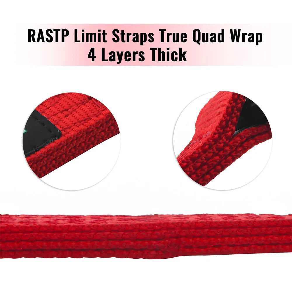 Limit strap eyelet and mounting loop