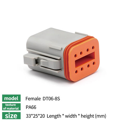 10/50/100 Sets Deutsch DTM/DT/DTP/DTF Automobile Connector Plug&Socket Male&Female Terminal DTM04-2/3/4/6/8/12 DTM06-2/3/4/6/8S Tuck's Performance