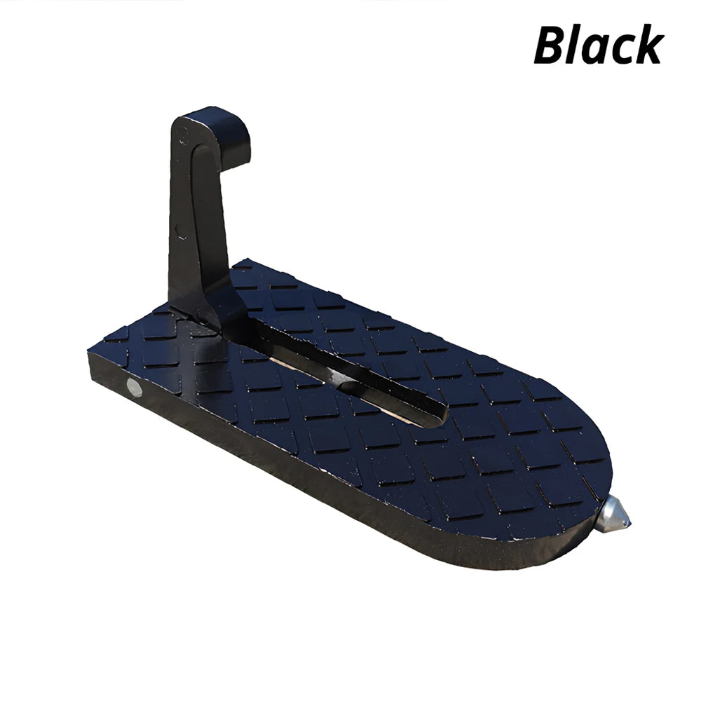 Black folding door latch step