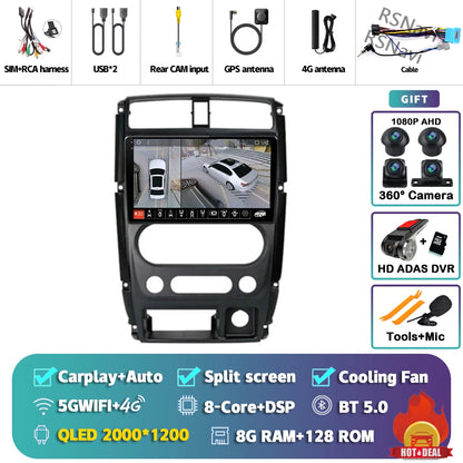 Android 16 Carplay Auto 2K Screen Car Radio Multimedia Player For Suzuki Jimny 3 2005 - 2019 Autoradio GPS Stereo 2din Head Unit Tuck's Performance