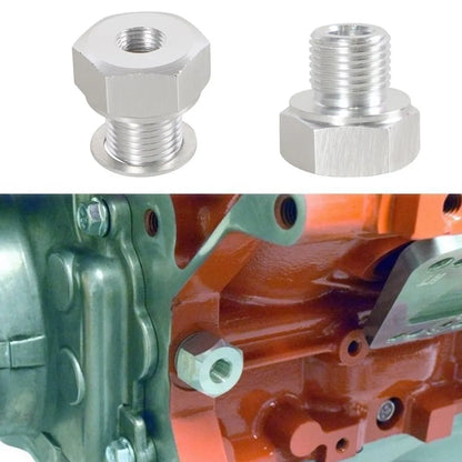 LS Engine Swap Male M16x1.5 or  M12x1.5 Female 1/8 NPT Aluminum Oil Pressure Sensor Adapter Connector With Gasket Silver Tuck's Performance