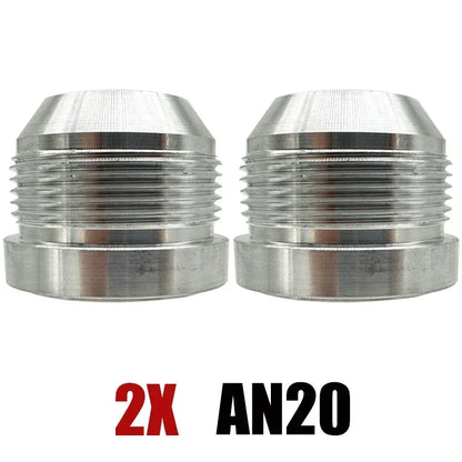 2X 3AN 4AN 6AN 8AN 10AN 12AN 16AN 20AN Male Weld On Fitting Adapter Weld Bung Aluminum Hose Straight Thread Connector Silver Tuck's Performance