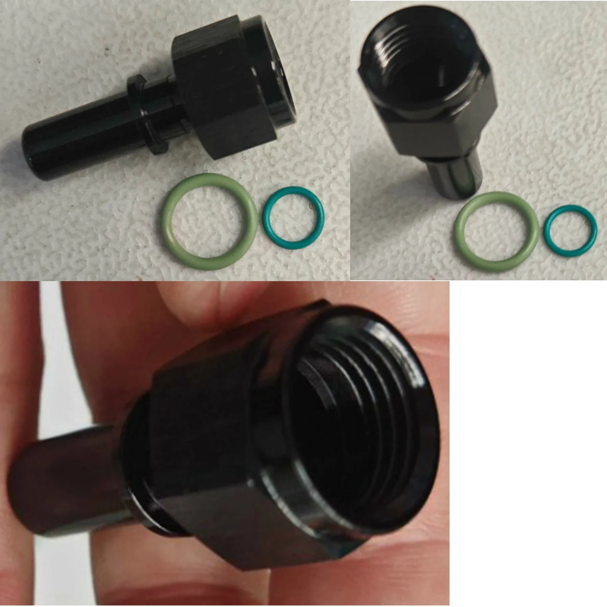 AN6 AN8 AN10 AN Quick Release Adapters Male Push In Straight Aluminum Universal Fittings Gold Black Tuck's Performance