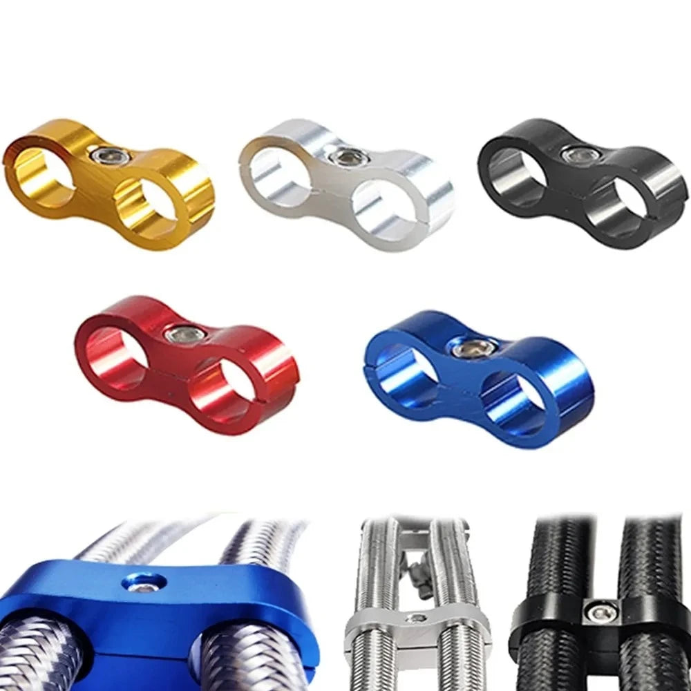 Universal AN4 AN6 AN8 AN10 Billet Oil Fuel Water Hose Tube Seprator Divider Clamp aluminum line separator Kit Tuck's Performance