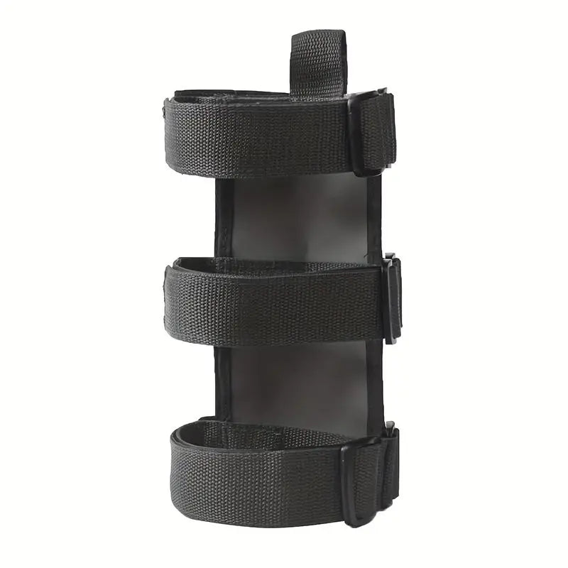 Black adjustable roll bar fire extinguisher holder