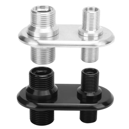 Car 2‑Port Air Conditioner Bulkhead Connector  Modification Replacement for  Firewall Bulkhead Tuck's Performance