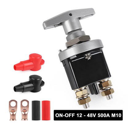 Battery Isolator Disconnector 1500A 12-48V Heavy Duty Battery Kill Mass Switch Kit Stud M10 For RV Camper Van Truck Boat Autos Tuck's Performance