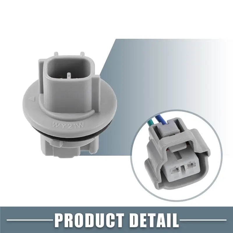 Turn signal bulb socket twist-lock base and 2 pin plug