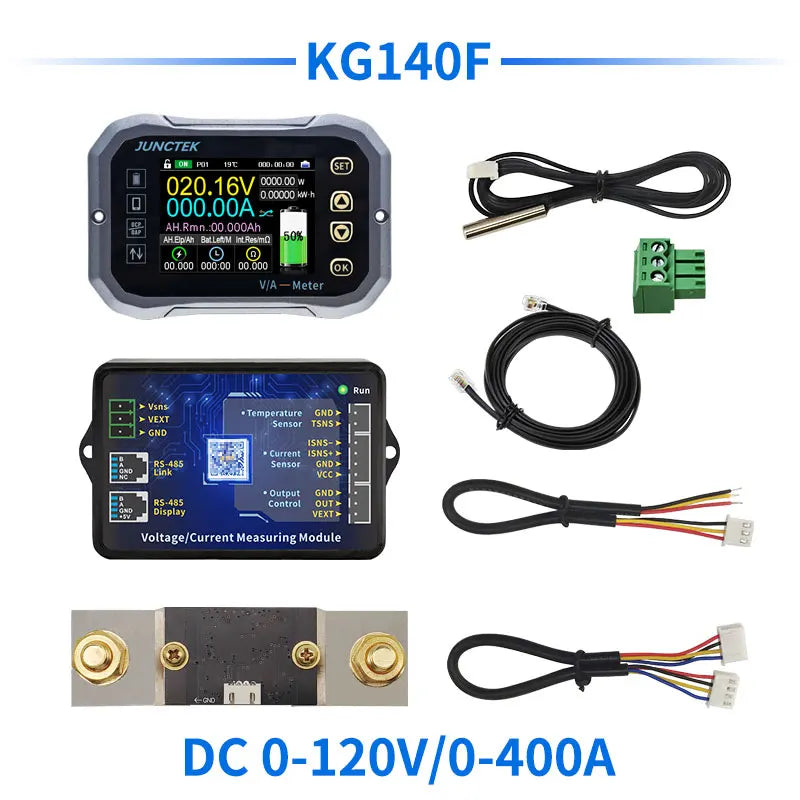 Battery Monitor Bluetooth KG140F DC 0-120V 100A 400A Battery Tester Voltage Current VA Battery Coulomb Meter Capacity Indicator Tuck's Performance