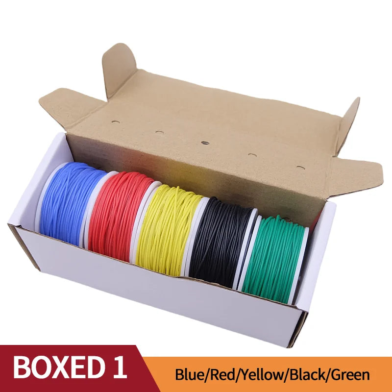 5 Colour Tinned Copper Silicone Wire Kit – 20AWG to 30AWG - product image 16