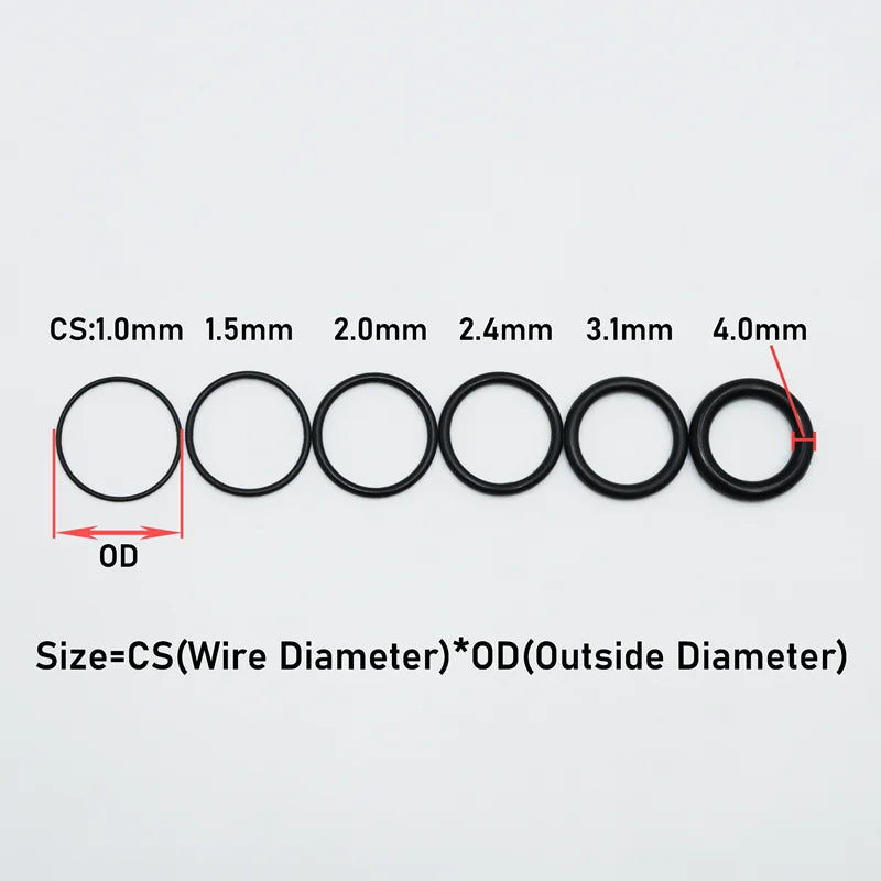 O Ring CS 1.0 1.5 to 4.0mm Sealing Washer Nitrile Rubber O-ring Faucet Plumbing Gaskets Oil Resistant High Temperature Oring Kit Tuck's Performance