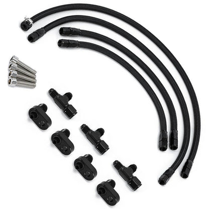 AN4 Adapter Engine Steam Vent Hose Line Kit Stainless Steel Braided Line Hose For LS LSX LS1 LS2 LS6 LM7 Chevrolet Pontiac GMC Tuck's Performance