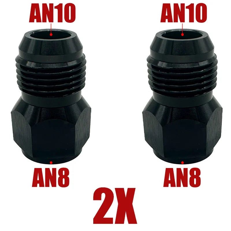 2XAluminum Reducer Expander Fitting Adapter Female To Male 3AN 4AN 6AN 8AN 10AN 12AN 16AN 20AN Oil Cooler Connector Hose Fitting Tuck's Performance