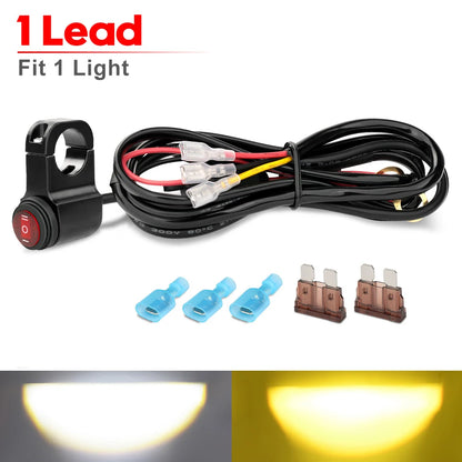 LED Light Bar Wiring Harness with Remote - 40A Relay, 12V Tucks Performance