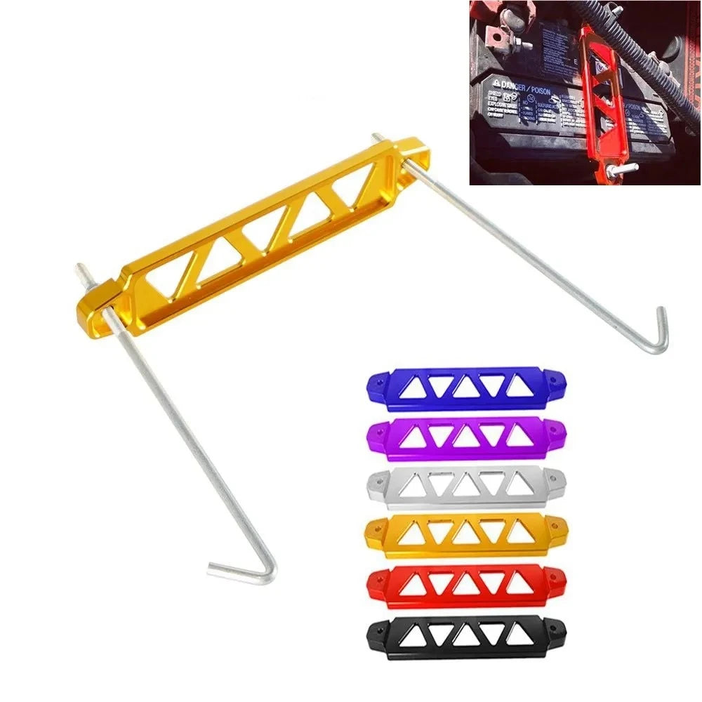 Universal Aluminum Auto Battery Tie Down Mount Holder Bracket Brace Bar For Honda Civic EK EG Group 21 22R 26R 27H 140R Tuck's Performance