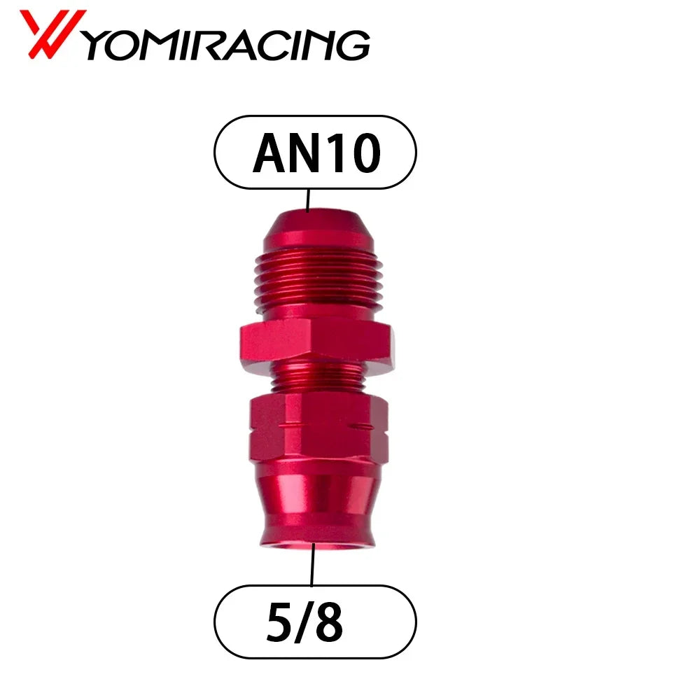 AN6 AN8 AN10 Male Flare to 5/16" 3/8" Fuel Hardline Tube Fitting Adapter Connector Alloy Black For 5/16" 3/8" inch OD Alloy Tube Tuck's Performance