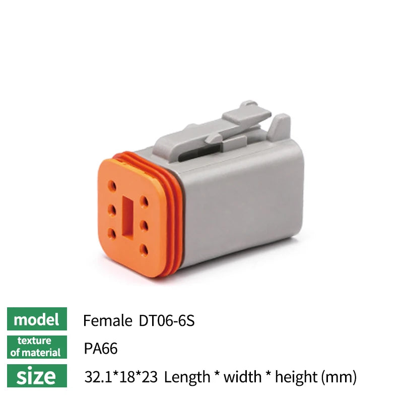 10/50/100 Sets Deutsch DTM/DT/DTP/DTF Automobile Connector Plug&Socket Male&Female Terminal DTM04-2/3/4/6/8/12 DTM06-2/3/4/6/8S Tuck's Performance