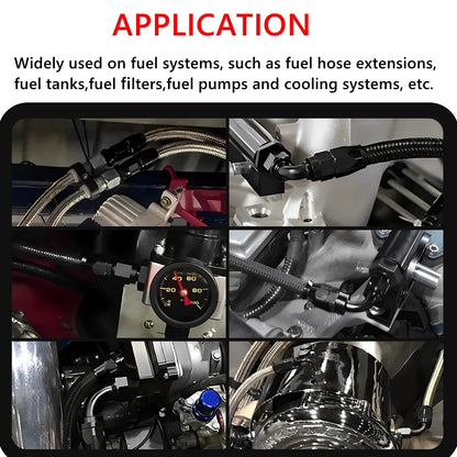 4AN 6AN 8AN 10AN Female to AN Female Union Straight 0 45 90 Degrees Swivel Hose End Fitting Adaptors Aluminum Oil Fuel Connector Tuck's Performance