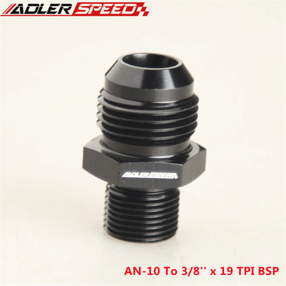 AN4 AN6 AN8 AN10 AN12 Male To 1/8" 1/4" 3/8" 1/2" 3/4" BSP BSPP Straight Adapter Tuck's Performance