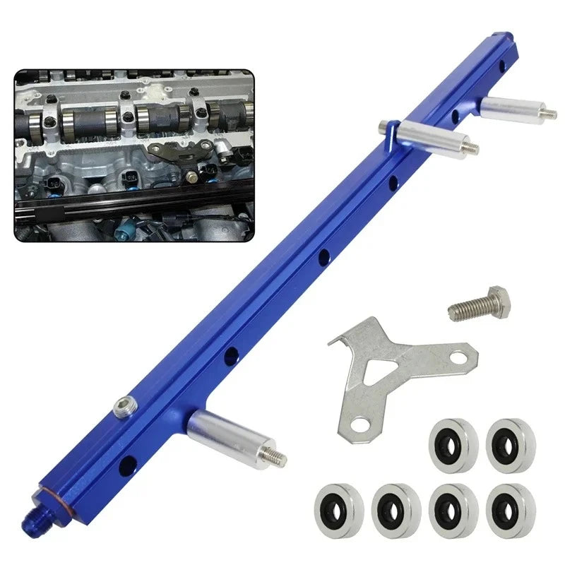 Racing Fuel Rail Kit Fit  For Toyota Supra Aristo JZA80 2JZ 2JZ-GTE MKV JZS 147  Turbo Upgrade 92-02 Black/Blue Tuck's Performance