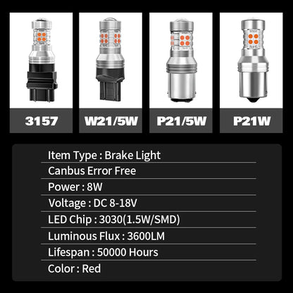 2pcs LED Brake Light Bulb Accessories For Mitsubishi L200 2015 2016 2017 Tuck's Performance
