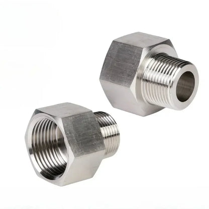 1/8" 1/4" 3/8" 1/2" BSP NPT Female To Male Hex Reducer Bushing 304 Stainless Adapter Fitting High Pressure for Pressure Gauge Tuck's Performance
