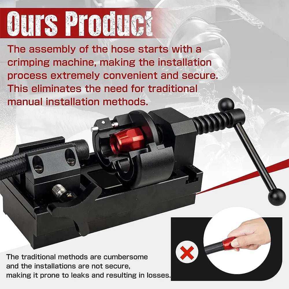 Fuel Line Fittings Installation Tool Kit, Aluminum Alloy Rotary Fuel Hose Connection Bracket For 4AN 6AN 8AN 10AN 12AN Connector Tuck's Performance