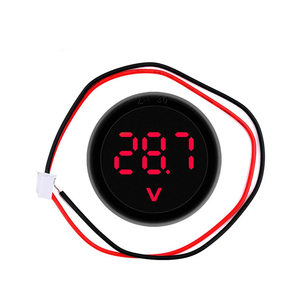 Round DC 4V-100V LED Digital Voltmeter Panel image 18