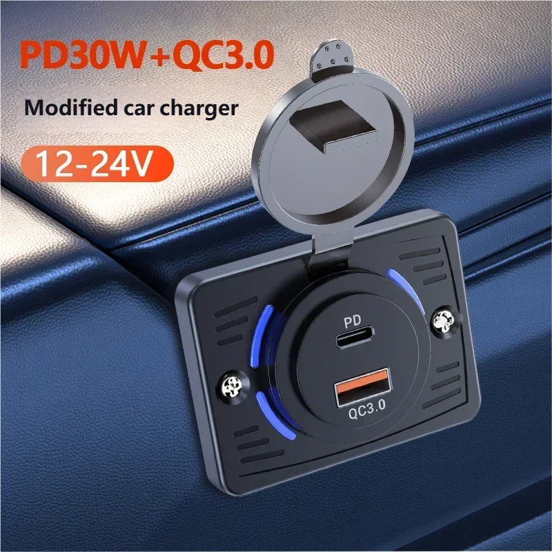 Wall Mount Charger Adapter, 2-4 Ports USB Outlet, QC 22.5W PD 30W Type-C Quick Charge, QC3.0 Panel, Bus, ATV, Truck Tuck's Performance