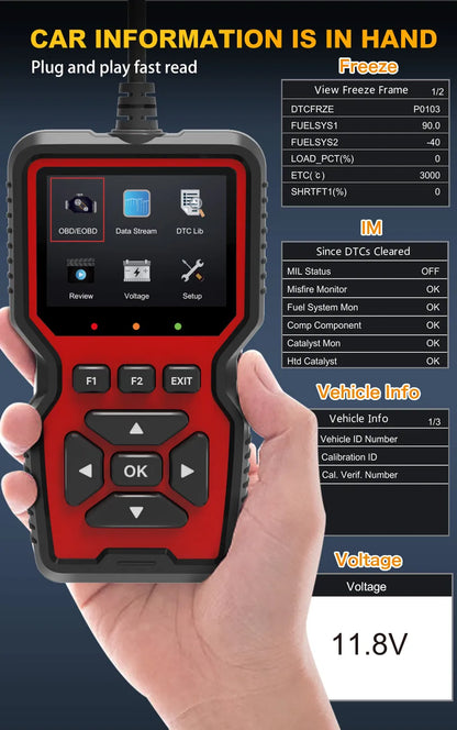 V519 OBD2 Diagnostic Scanner & Voltage Tester - product image 11