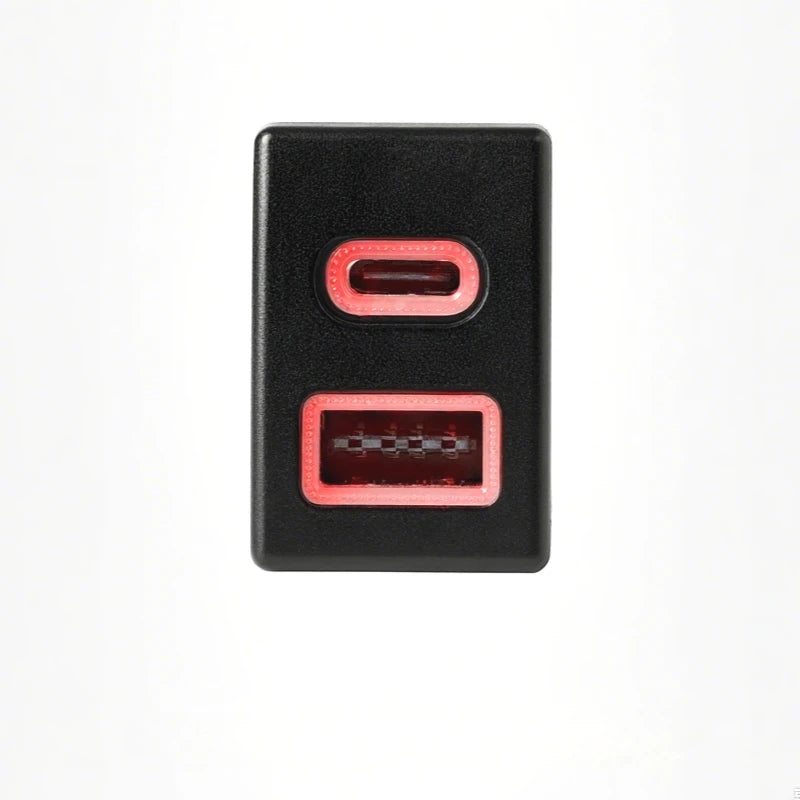 12V/24V For Isuzu Suzuto 18-22 D-MAX old model Car Charger Dual USB TYPE-C PD Interface Socket Phone Charge Adapt Cable Tuck's Performance