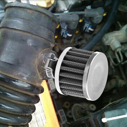Universal Interface Car Air Filters 12mm For Motorcycle Cold Air Intake High Flow Crankcase Vent Cover Mini Breather Filters Tuck's Performance