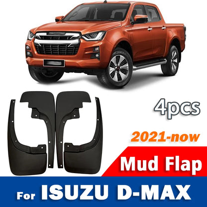 Four-piece mud flap set for Isuzu D-MAX 2021-2025