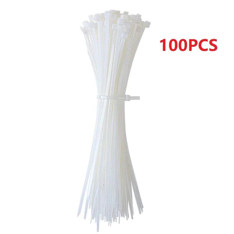50/100/150pcs Nylon Self-Adhesive Cable Ties Mount Wire Fasten Organizer Fixers Easy Cable Management System Reusable Durable Tuck's Performance