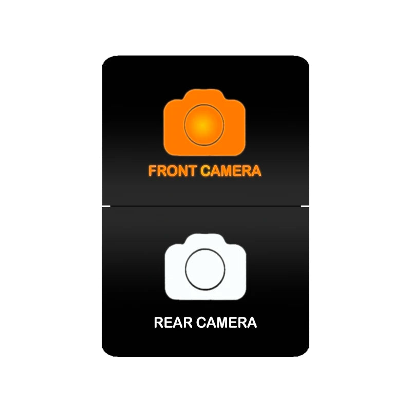Dual push switch front camera and rear camera