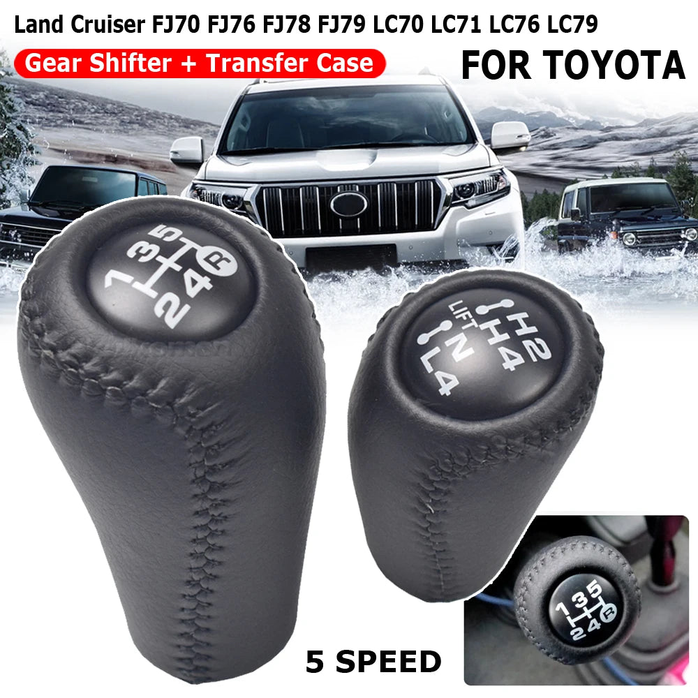 5 Speed For Toyota Land Cruiser FJ70 FJ76 FJ78 FJ79 LC70 LC76 Manual Transmission+Transfer Gear Shift Change Lever Knob HandBall Tuck's Performance