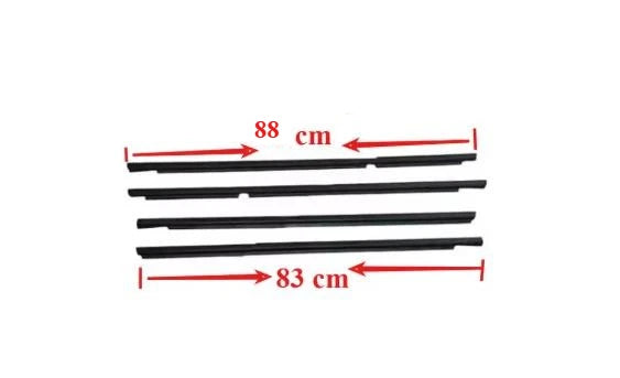 80822-51N10 Moulding Belt Line Seal Weatherstrip for Nissan GQ Patrol Y60 1989-1998  Glass Window Rubber Black  4 Pieces 1 Set Tuck's Performance