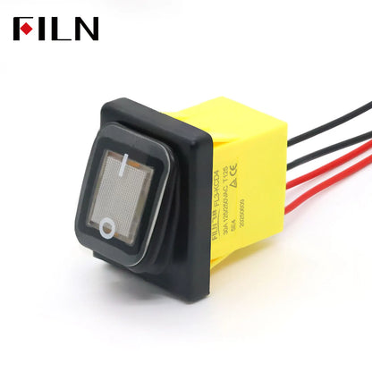 30A 12V 24V 220V LED Rocker Switch With Wires ON OFF Heavy Duty 4 Pin DPST IP67 Sealed Waterproof  Auto Boat Marine Toggle 30x22 Tuck's Performance