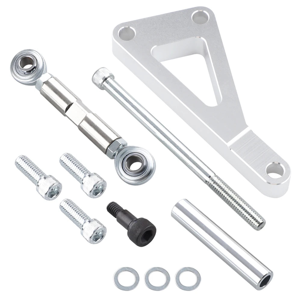 Small Block Chevy Alternator Bracket 551411 Style, Adjustable Kit for Long Water Pump 305 327 350 383 Tucks Performance