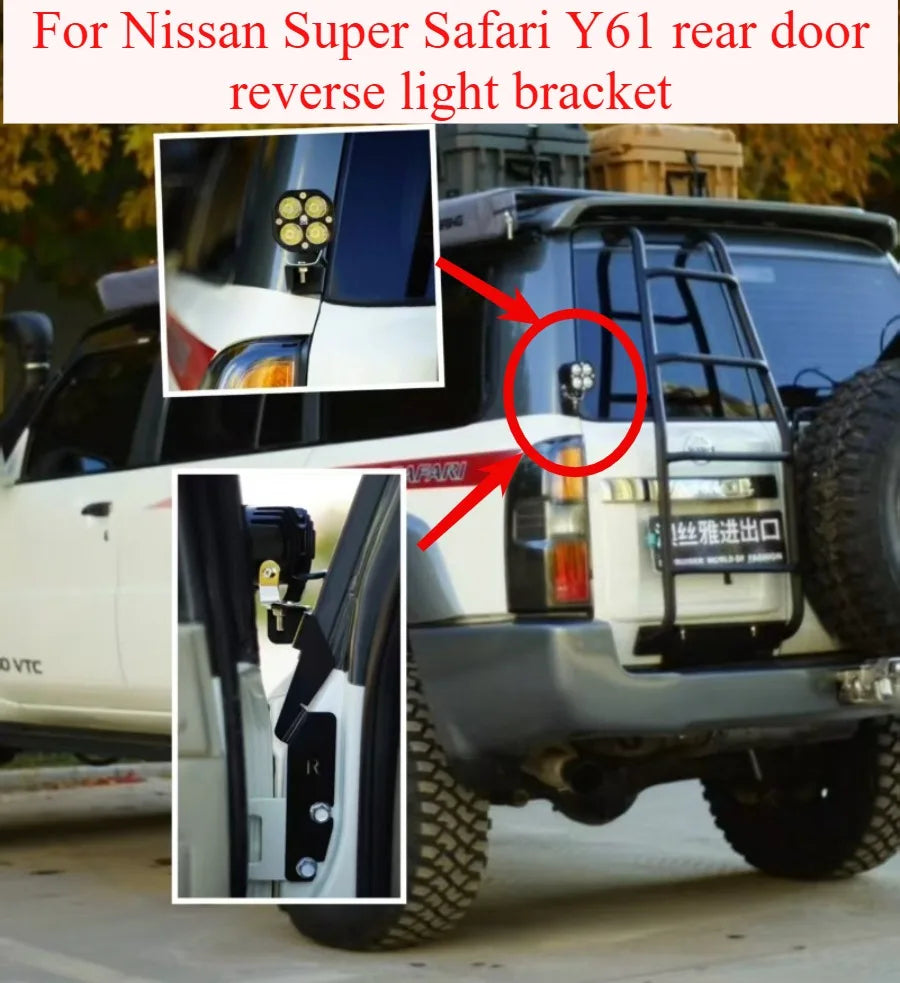 Nissan Patrol GU antenna and spotlight bracket