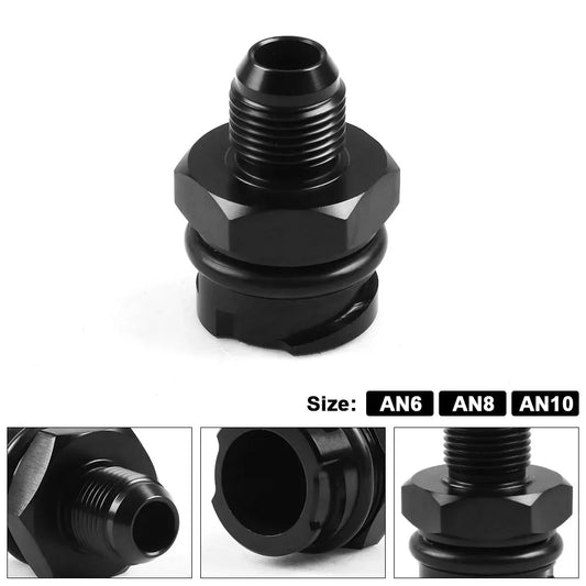 Billet Black Aluminum Valve Cover Oil Cap W/-10 AN Fitting for LS LSX LS1 LS2 LS3 LS6 LS7 Tuck's Performance